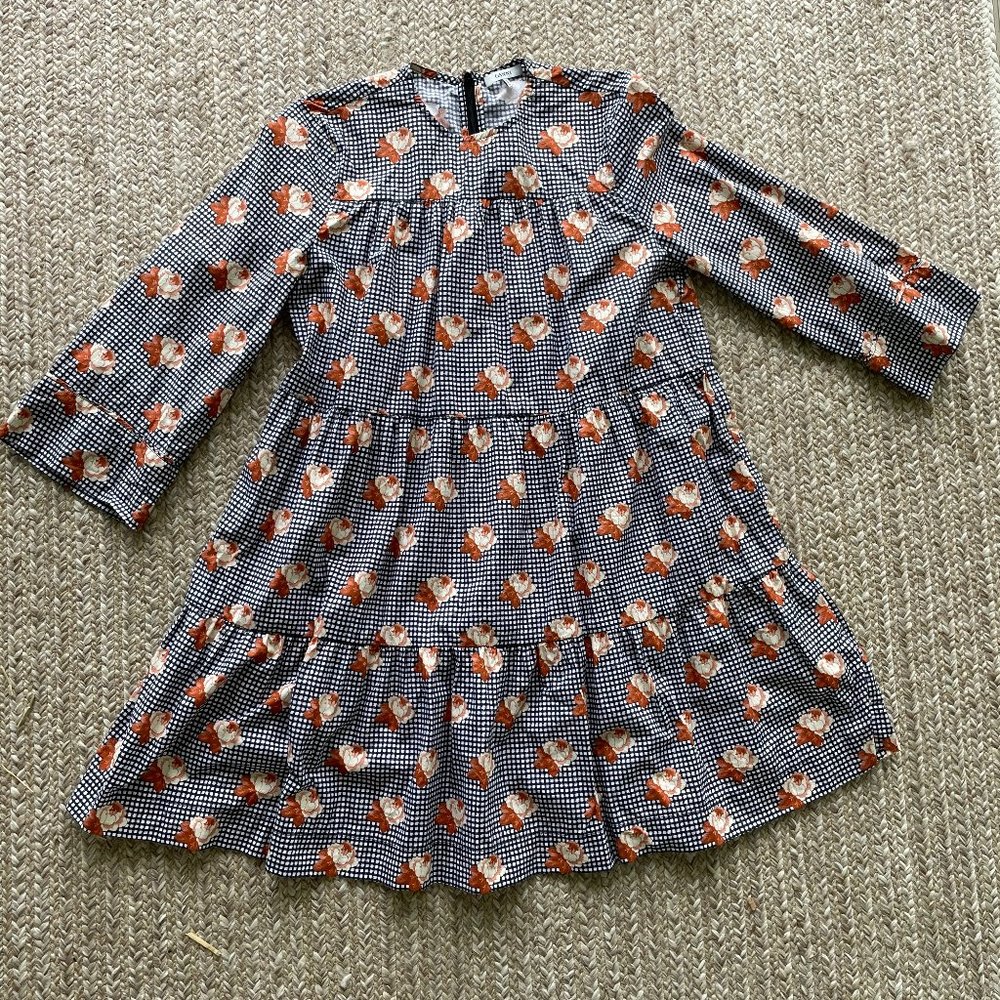 Ganni Floral Checkered Dress